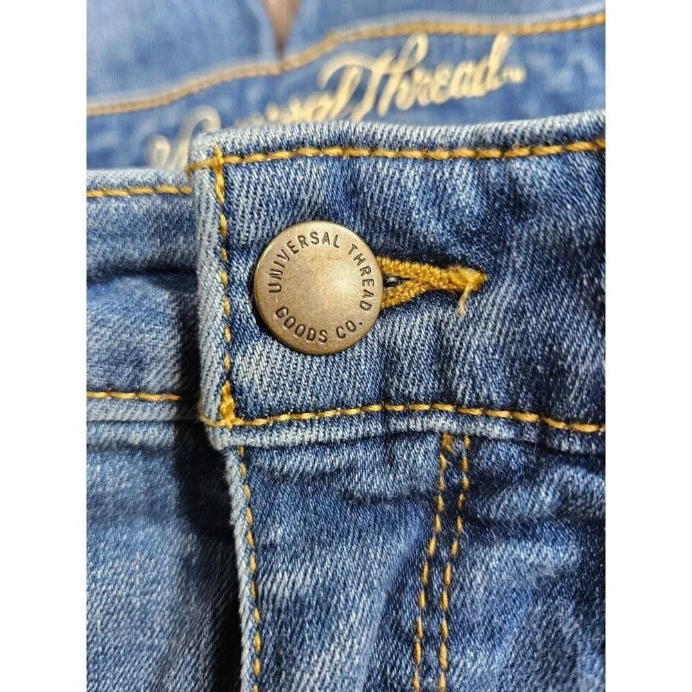 Universal Thread Womens Size 4 / 27 High Rise Skinny Distressed Denim Blue Jeans